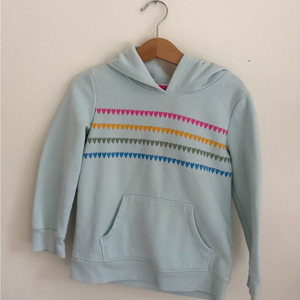 Cat & Jack XS 4/5 Blue Sweatshirt with Hearts